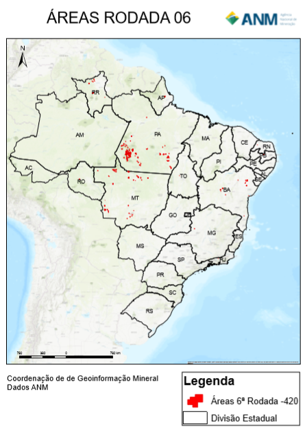 Distribuição De Áreas Da 6ª Rodada De Disponibilidade Ígnea Geologia E Meio Ambiente 3034